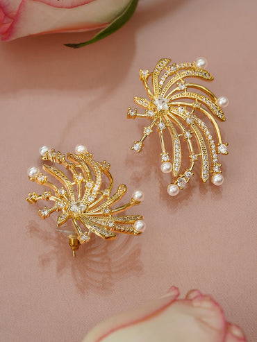 Twinkling Firework-Inspired Crystal Studs