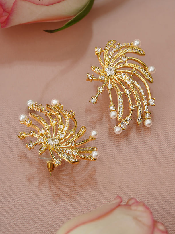 Twinkling Firework-Inspired Crystal Studs