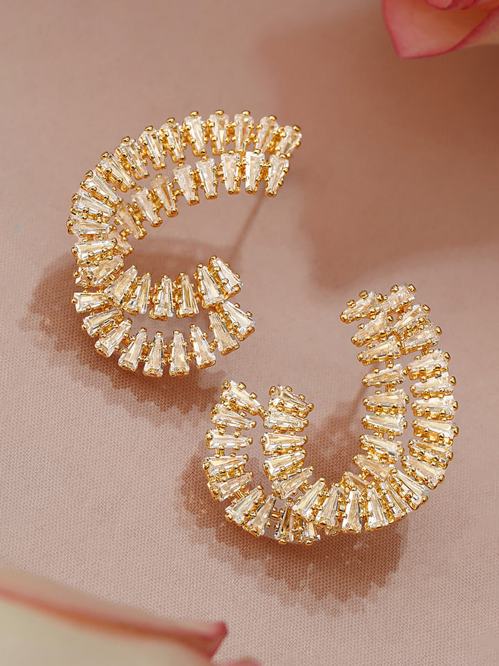 Modern Curves American Diamond Zirconia Studs
