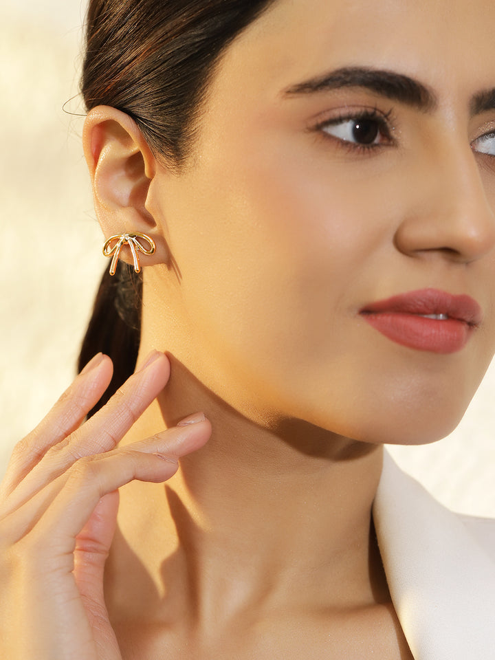 Rubans Set Of 9 18K Gold Plated Circular Half Hoop Earrings