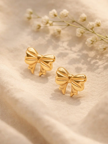 Demi Fine 18K Gold Plated Bow Stud Earrings | Anti Tarnish