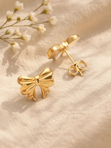 Demi Fine 18K Gold Plated Bow Stud Earrings | Anti Tarnish