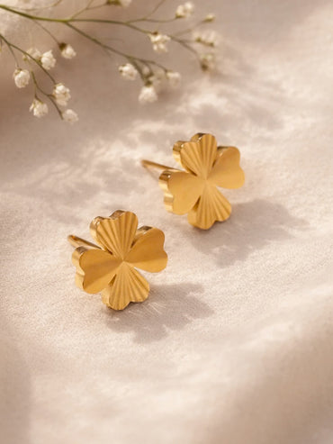 Demi Fine 18K Gold Plated Floral Stud Earrings | Anti Tarnish
