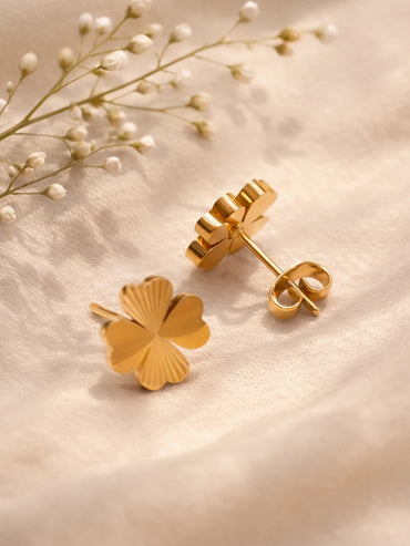 Demi Fine 18K Gold Plated Floral Stud Earrings | Anti Tarnish