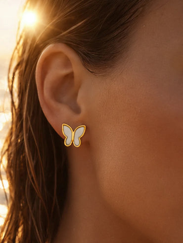 Demi Fine 18K Gold Plated Mini Butterfly Stud Earrings | Anti Tarnish