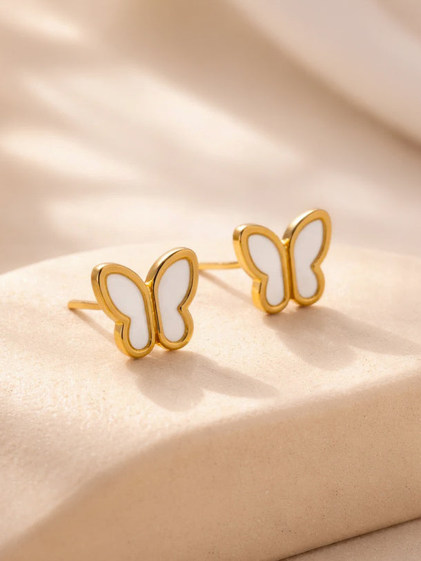 Demi Fine 18K Gold Plated Mini Butterfly Stud Earrings | Anti Tarnish