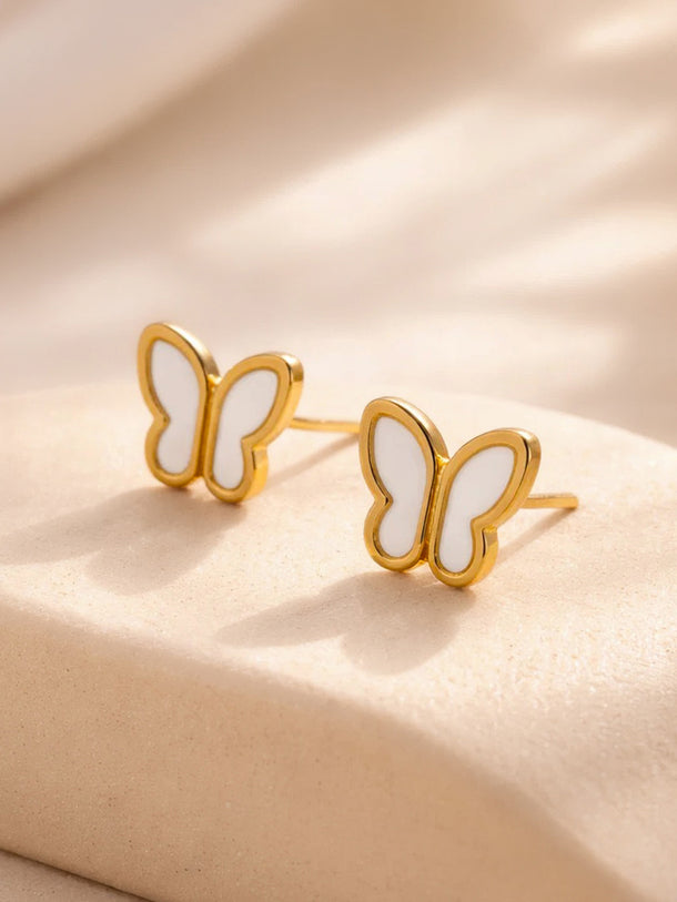 Demi Fine 18K Gold Plated Mini Butterfly Stud Earrings | Anti Tarnish