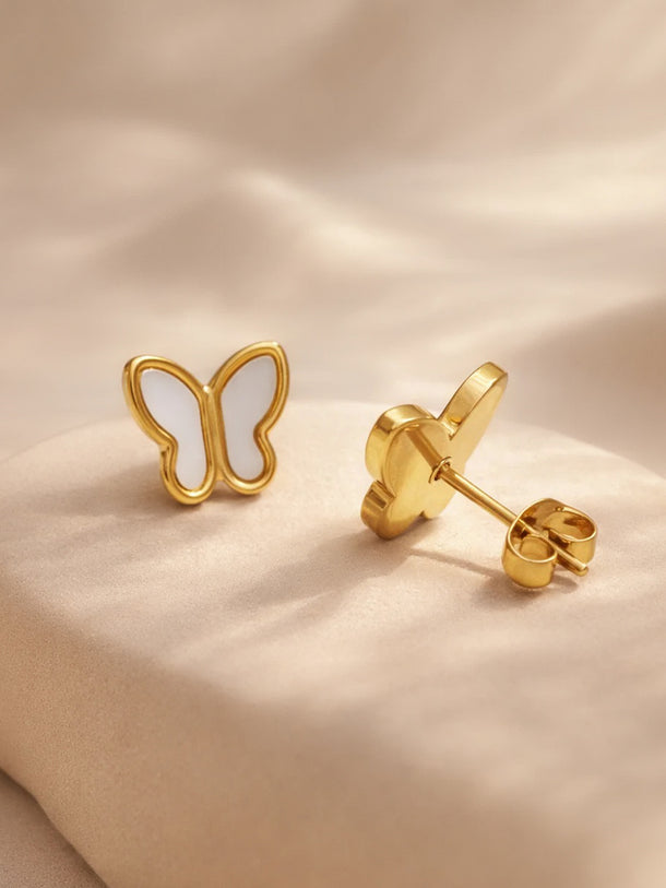 Demi Fine 18K Gold Plated Mini Butterfly Stud Earrings | Anti Tarnish