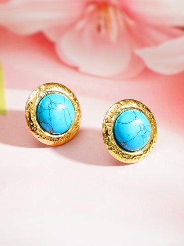 Demi Fine 18K Gold Plated Geometric Stud Earrings | Anti Tarnish
