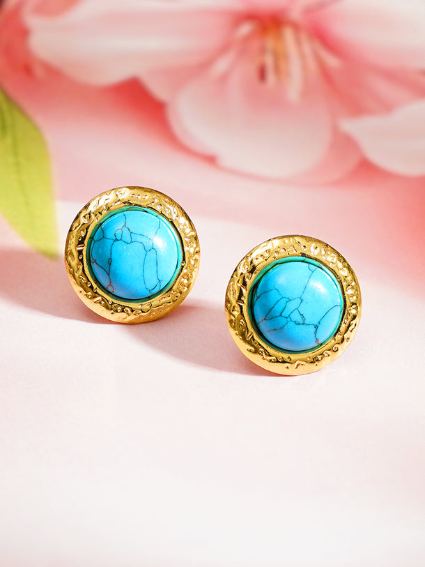Demi Fine 18K Gold Plated Geometric Stud Earrings | Anti Tarnish
