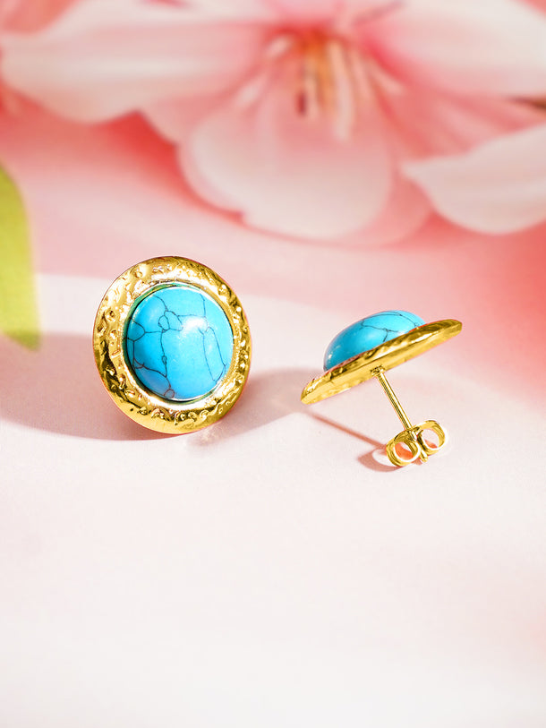 Demi Fine 18K Gold Plated Geometric Stud Earrings | Anti Tarnish