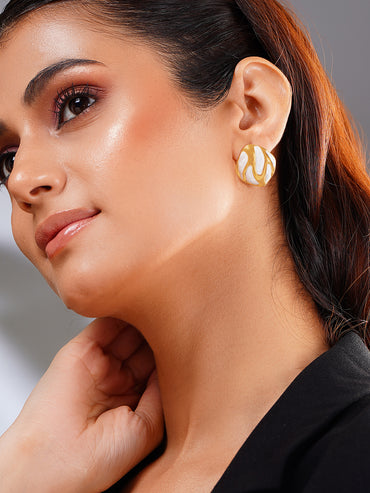 Demi Fine Midnight Flame Stud Earrings