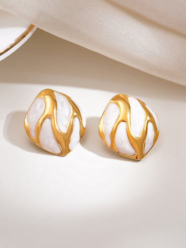 Demi Fine Midnight Flame Stud Earrings