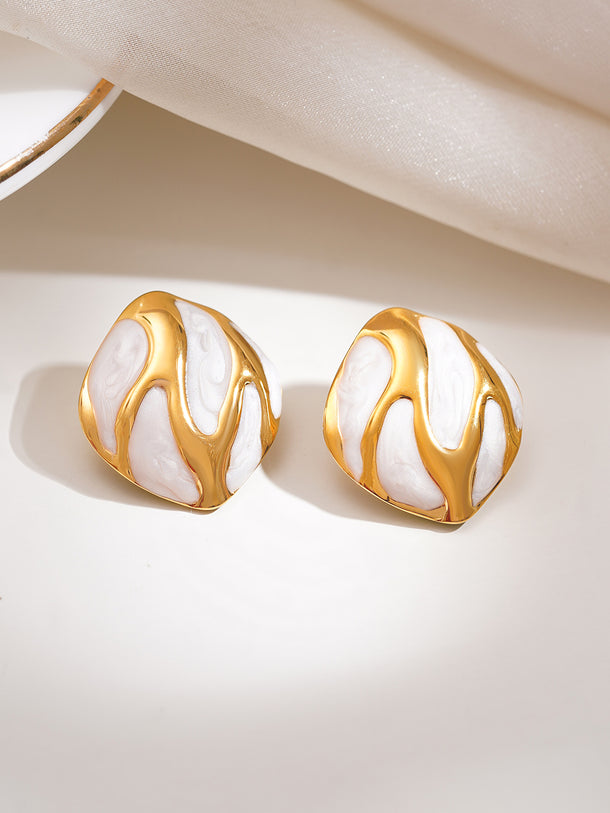 Demi Fine Midnight Flame Stud Earrings
