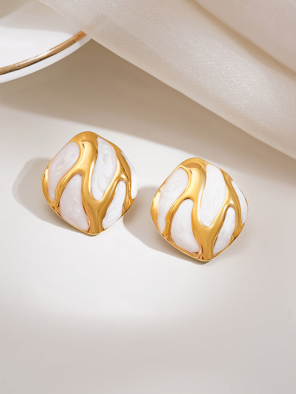 Demi Fine Midnight Flame Stud Earrings