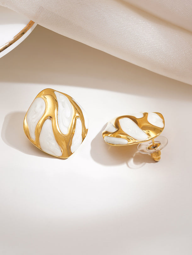 Demi Fine Midnight Flame Stud Earrings
