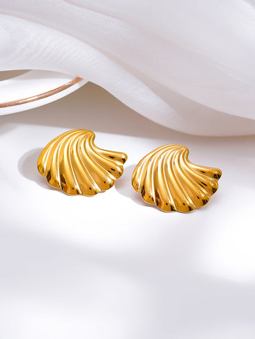 Demi Fine Golden Shore Stud Earrings