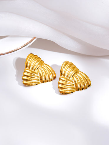 Demi Fine Golden Crush Stud Earrings