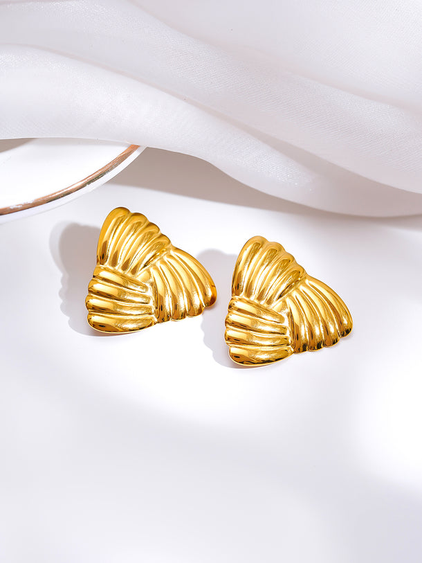 Demi Fine Golden Crush Stud Earrings