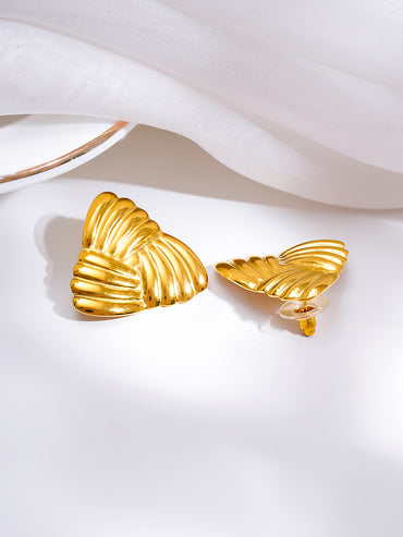 Demi Fine Golden Crush Stud Earrings
