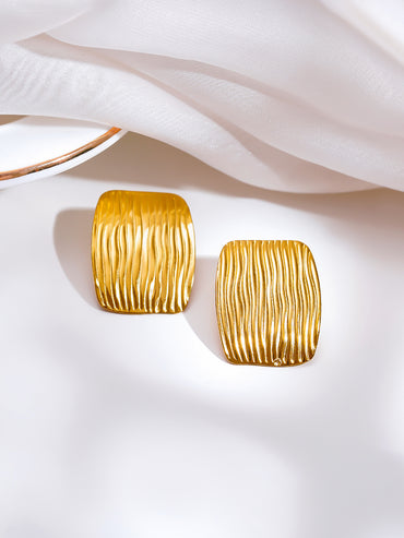 Demi Fine Hammered Muse Statement Studs Earrings