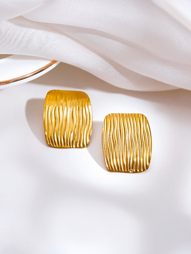Demi Fine Hammered Muse Statement Studs Earrings