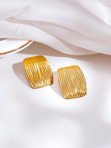 Demi Fine Hammered Muse Statement Studs Earrings