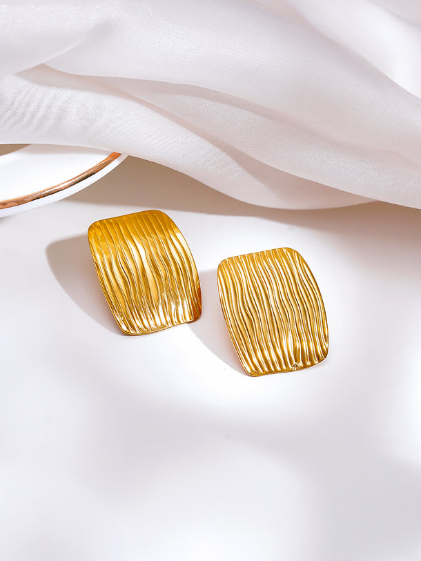 Demi Fine Hammered Muse Statement Studs Earrings