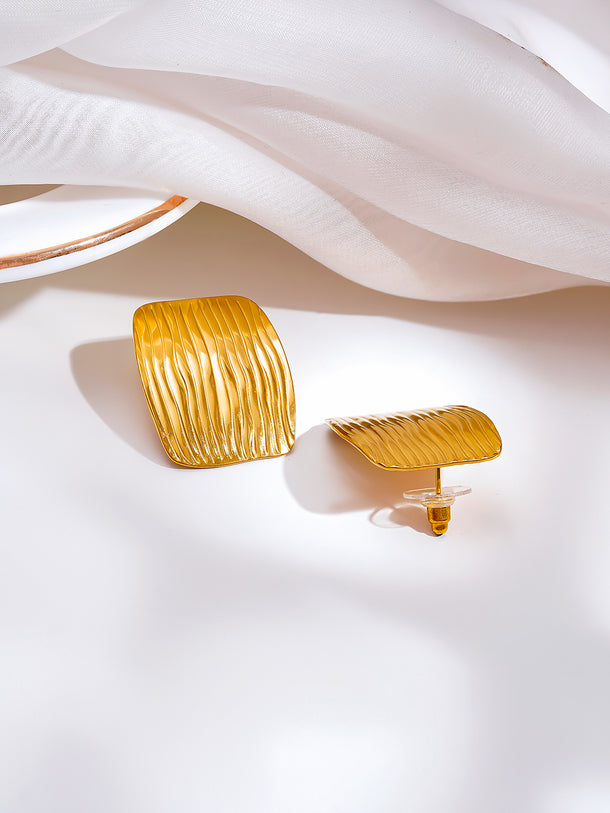 Demi Fine Hammered Muse Statement Studs Earrings