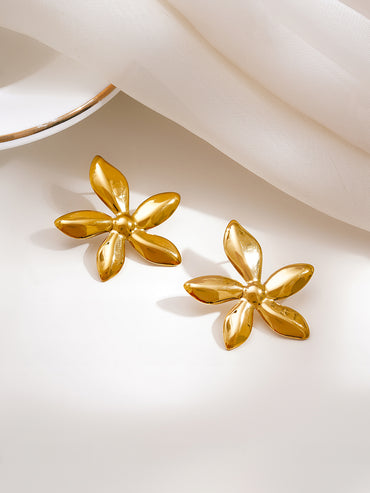 Demi Fine Flower Petal Statement Stud Earrings