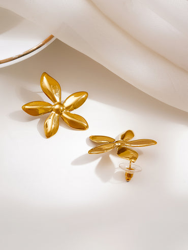 Demi Fine Flower Petal Statement Stud Earrings