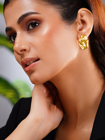 Demi Fine Golden Mood Stud Earrings