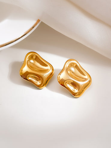 Demi Fine Sculpted Square Statement Studs