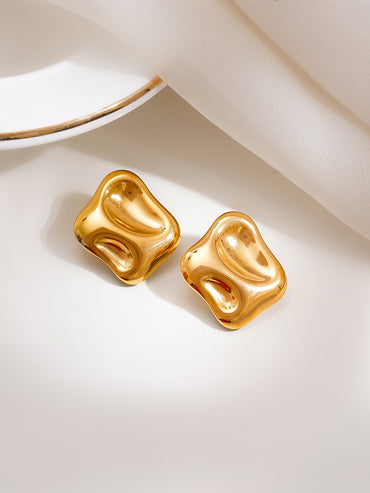 Demi Fine Sculpted Square Statement Studs
