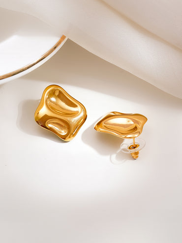 Demi Fine Sculpted Square Statement Studs