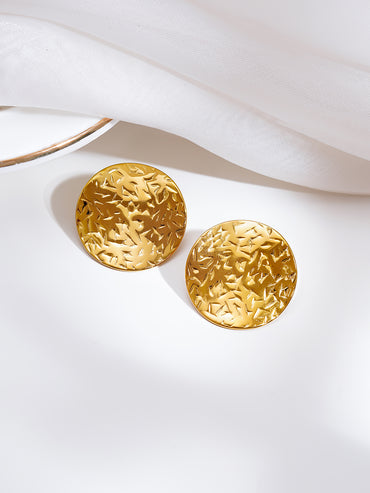 Demi Fine Golden Spotlight Stud Earrings