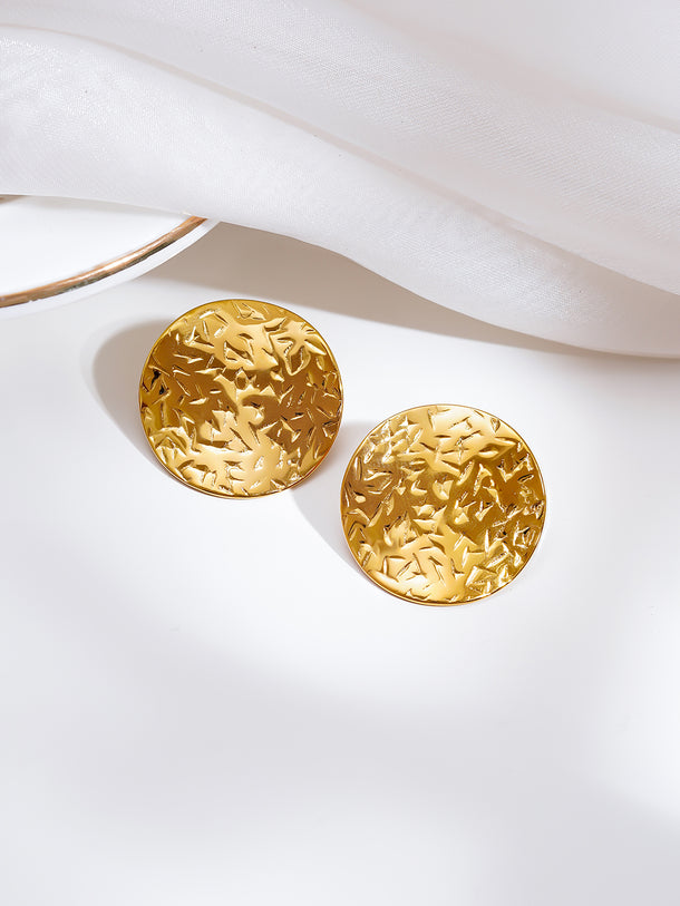 Demi Fine Golden Spotlight Stud Earrings