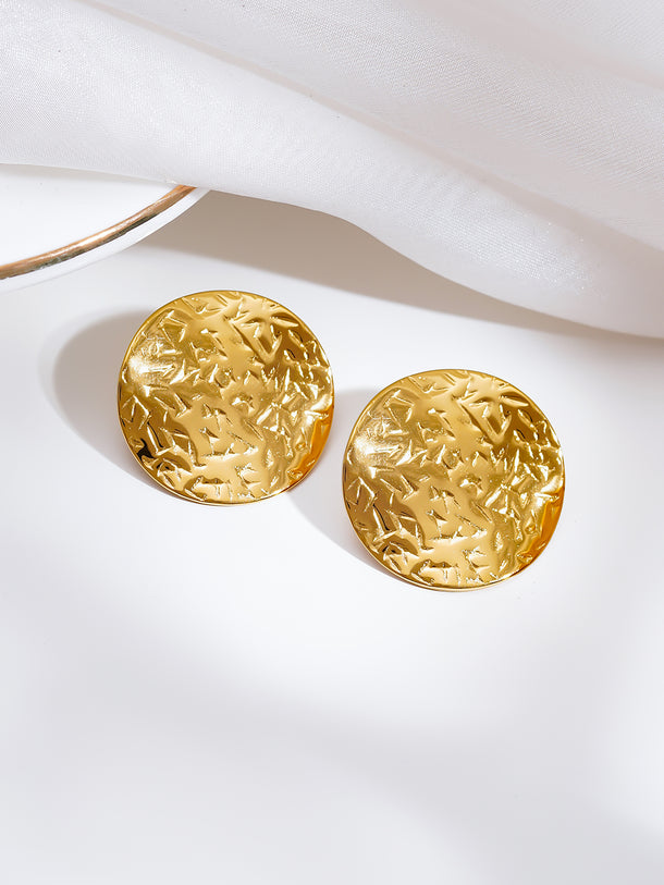 Demi Fine Golden Spotlight Stud Earrings