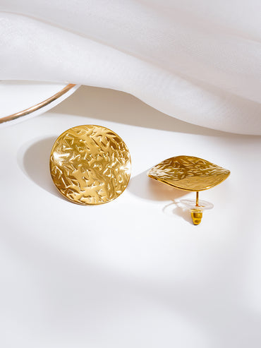 Demi Fine Golden Spotlight Stud Earrings