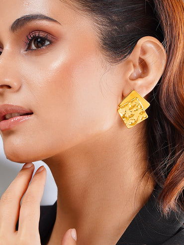 Demi Fine Dual Square Statement Studs