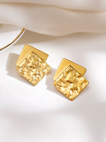 Demi Fine Dual Square Statement Studs