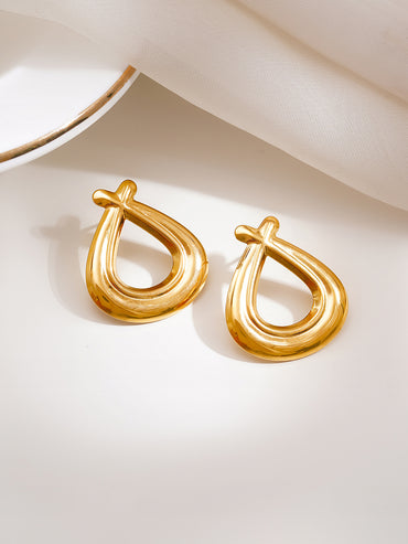 Demi Fine Twisted Teardrop Statement Stud Earrings
