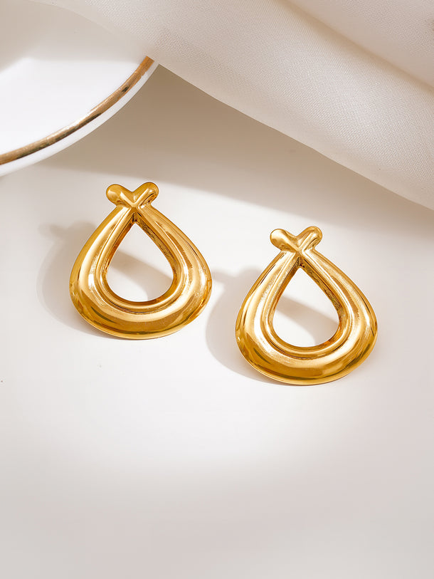 Demi Fine Twisted Teardrop Statement Stud Earrings