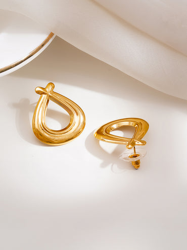 Demi Fine Twisted Teardrop Statement Stud Earrings