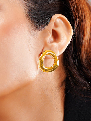 Demi Fine Golden Orbit Statement Studs Earrings