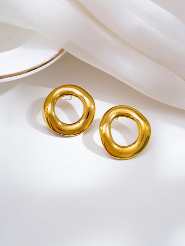 Demi Fine Golden Orbit Statement Studs Earrings