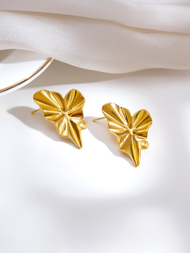 Demi Fine Golden Petal Statement Earrings