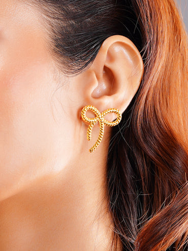 Demi Fine Sweet Ribbon Statement Earrings