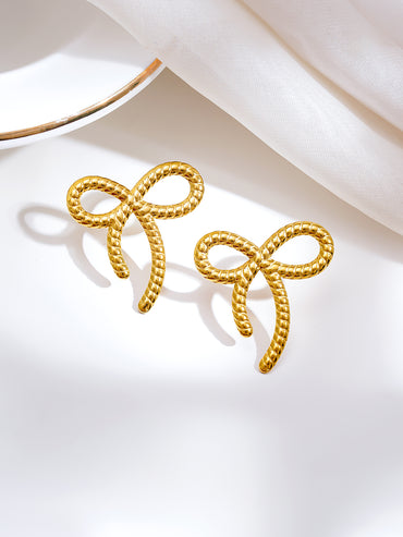Demi Fine Sweet Ribbon Statement Earrings