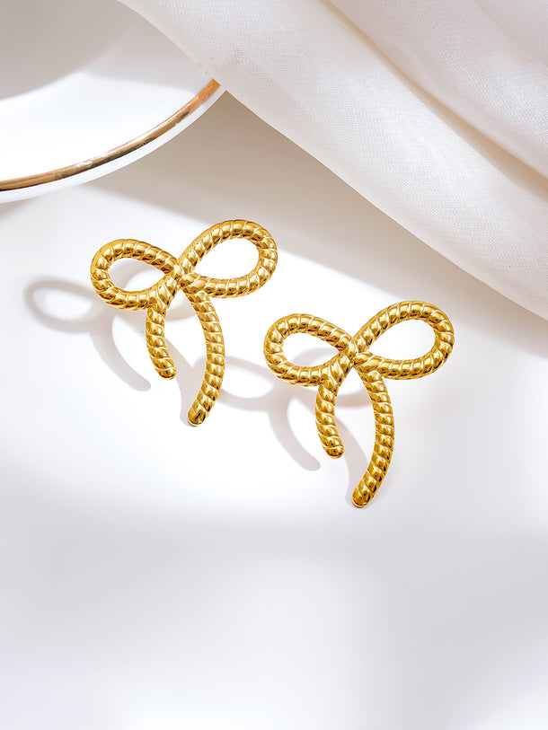 Demi Fine Sweet Ribbon Statement Earrings